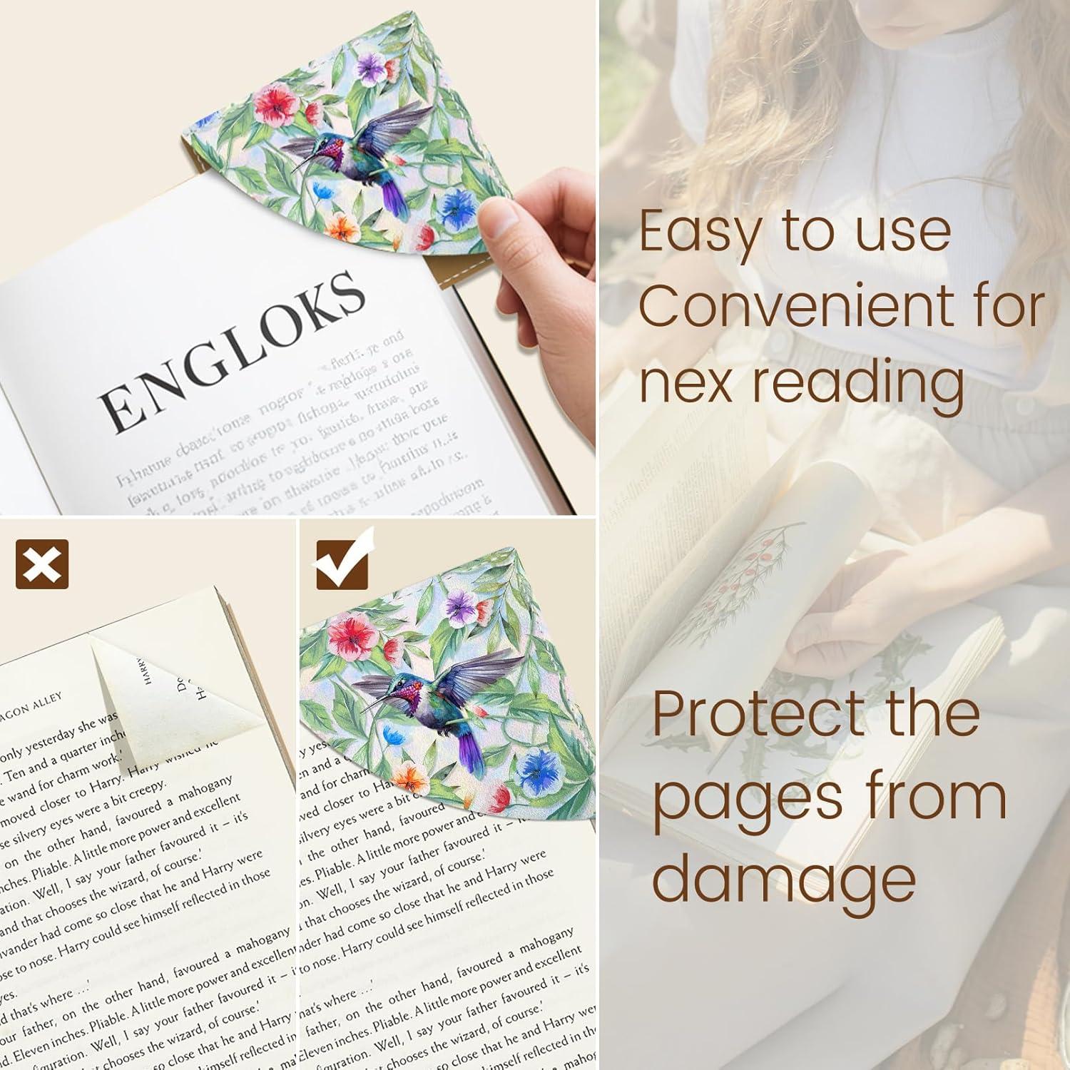 imageIcycay Axolotls Corner Bookmarks Cute Leather Book Accessories for Book Lovers 3 Pcs Reading Book Page Markers for Women Men Student Teacher Girls Boys Kids Retirement Birthday GiftsPeacock