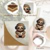 Icycay Axolotls Corner Bookmarks, Cute Leather Book Accessories for Book Lovers, 3 Pcs Reading Book Page Markers for Women Men Student Teacher Girls Boys Kids Retirement Birthday Gifts(Cute Sloth)