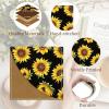 Icycay Axolotls Corner Bookmarks, Cute Leather Book Accessories for Book Lovers, 3 Pcs Reading Book Page Markers for Women Men Student Teacher Girls Boys Kids Retirement Birthday Gifts(Sunflower)