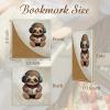 Icycay Axolotls Corner Bookmarks, Cute Leather Book Accessories for Book Lovers, 3 Pcs Reading Book Page Markers for Women Men Student Teacher Girls Boys Kids Retirement Birthday Gifts(Cute Sloth)