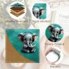 Icycay Axolotls Corner Bookmarks, Cute Leather Book Accessories for Book Lovers, 3 Pcs Reading Book Page Markers for Women Men Student Teacher Girls Boys Kids Retirement Birthday Gifts(Cute Elephant)