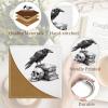 Icycay Axolotls Corner Bookmarks, Cute Leather Book Accessories for Book Lovers, 3 Pcs Reading Book Page Markers for Women Men Student Teacher Girls Boys Kids Retirement Birthday Gifts(Crow)
