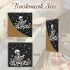 Icycay Axolotls Corner Bookmarks, Cute Leather Book Accessories for Book Lovers, 3 Pcs Reading Book Page Markers for Women Men Student Teacher Girls Boys Kids Retirement Birthday Gifts(Skeleton)