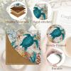 Icycay Axolotls Corner Bookmarks, Cute Leather Book Accessories for Book Lovers, 3 Pcs Reading Book Page Markers for Women Men Student Teacher Girls Boys Kids Retirement Birthday Gifts(Sea Turtle)