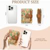 Icycay Highland Cow Small Wallet Women RFID Blocking Bifold, Cute Credit Card Holder, Zipper Coin Pocket, PU Leather, Compact, Travel, 4 ID Window, 14 Card Slots, Western, Cash Purse, Ladies Woman(Highland Cow)