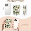 Icycay Highland Cow Small Wallet Women RFID Blocking Bifold, Cute Credit Card Holder, Zipper Coin Pocket, PU Leather, Compact, Travel, 4 ID Window, 14 Card Slots, Western, Cash Purse, Ladies Woman(Cat Plant)