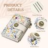 Icycay Highland Cow Small Wallet Women RFID Blocking Bifold, Cute Credit Card Holder, Zipper Coin Pocket, PU Leather, Compact, Travel, 4 ID Window, 14 Card Slots, Western, Cash Purse, Ladies Woman(Floral)