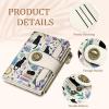 Icycay Highland Cow Small Wallet Women RFID Blocking Bifold, Cute Credit Card Holder, Zipper Coin Pocket, PU Leather, Compact, Travel, 4 ID Window, 14 Card Slots, Western, Cash Purse, Ladies Woman(Cat Book)
