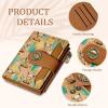Icycay Highland Cow Small Wallet Women RFID Blocking Bifold, Cute Credit Card Holder, Zipper Coin Pocket, PU Leather, Compact, Travel, 4 ID Window, 14 Card Slots, Western, Cash Purse, Ladies Woman(Highland Cow)