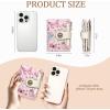 Icycay Highland Cow Small Wallet Women RFID Blocking Bifold, Cute Credit Card Holder, Zipper Coin Pocket, PU Leather, Compact, Travel, 4 ID Window, 14 Card Slots, Western, Cash Purse, Ladies Woman(Butterfly Cute)