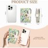 Icycay Highland Cow Small Wallet Women RFID Blocking Bifold, Cute Credit Card Holder, Zipper Coin Pocket, PU Leather, Compact, Travel, 4 ID Window, 14 Card Slots, Western, Cash Purse, Ladies Woman(Parrot)