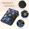 Icycay Highland Cow Small Wallet Women RFID Blocking Bifold, Cute Credit Card Holder, Zipper Coin Pocket, PU Leather, Compact, Travel, 4 ID Window, 14 Card Slots, Western, Cash Purse, Ladies Woman(Owl)