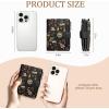 Icycay Highland Cow Small Wallet Women RFID Blocking Bifold, Cute Credit Card Holder, Zipper Coin Pocket, PU Leather, Compact, Travel, 4 ID Window, 14 Card Slots, Western, Cash Purse, Ladies Woman(Book Witchy)