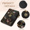 Icycay Highland Cow Small Wallet Women RFID Blocking Bifold, Cute Credit Card Holder, Zipper Coin Pocket, PU Leather, Compact, Travel, 4 ID Window, 14 Card Slots, Western, Cash Purse, Ladies Woman(Book Witchy)