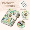 Icycay Highland Cow Small Wallet Women RFID Blocking Bifold, Cute Credit Card Holder, Zipper Coin Pocket, PU Leather, Compact, Travel, 4 ID Window, 14 Card Slots, Western, Cash Purse, Ladies Woman(Parrot)