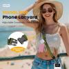 Icycay Phone Lanyard Crossbody, Marble Cell Phone Strap for Around The Neck Adjustable, Anti Theft Cute Lanyard for iPhone Case ID Holder Keys Accessories Travel Essential(1 Green)