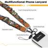 Icycay Phone Lanyard Crossbody, Marble Cell Phone Strap for Around The Neck Adjustable, Anti Theft Cute Lanyard for iPhone Case ID Holder Keys Accessories Travel Essential(Boho Colorful)