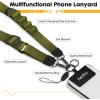 Icycay Phone Lanyard Crossbody, Marble Cell Phone Strap for Around The Neck Adjustable, Anti Theft Cute Lanyard for iPhone Case ID Holder Keys Accessories Travel Essential(1 Green)