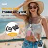 Icycay Phone Lanyard Crossbody, Marble Cell Phone Strap for Around The Neck Adjustable, Anti Theft Cute Lanyard for iPhone Case ID Holder Keys Accessories Travel Essential(Bloom Flower)