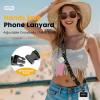 Icycay Phone Lanyard Crossbody, Marble Cell Phone Strap for Around The Neck Adjustable, Anti Theft Cute Lanyard for iPhone Case ID Holder Keys Accessories Travel Essential(Butterfly)