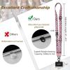 Icycay Phone Lanyard Crossbody, Marble Cell Phone Strap for Around The Neck Adjustable, Anti Theft Cute Lanyard for iPhone Case ID Holder Keys Accessories Travel Essential(Boho Red)
