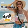 Icycay Phone Lanyard Crossbody, Marble Cell Phone Strap for Around The Neck Adjustable, Anti Theft Cute Lanyard for iPhone Case ID Holder Keys Accessories Travel Essential(Plants Bookshelf)