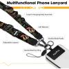 Icycay Phone Lanyard Crossbody, Marble Cell Phone Strap for Around The Neck Adjustable, Anti Theft Cute Lanyard for iPhone Case ID Holder Keys Accessories Travel Essential(Butterfly)