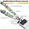 Icycay Phone Lanyard Crossbody, Marble Cell Phone Strap for Around The Neck Adjustable, Anti Theft Cute Lanyard for iPhone Case ID Holder Keys Accessories Travel Essential(Mushroom)