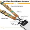 Icycay Phone Lanyard Crossbody, Marble Cell Phone Strap for Around The Neck Adjustable, Anti Theft Cute Lanyard for iPhone Case ID Holder Keys Accessories Travel Essential(Highland Cow)