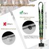 Icycay Phone Lanyard Crossbody, Marble Cell Phone Strap for Around The Neck Adjustable, Anti Theft Cute Lanyard for iPhone Case ID Holder Keys Accessories Travel Essential(Cat Green Leaf)
