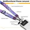 Icycay Phone Lanyard Crossbody, Marble Cell Phone Strap for Around The Neck Adjustable, Anti Theft Cute Lanyard for iPhone Case ID Holder Keys Accessories Travel Essential(Starry Sky)
