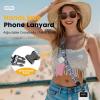 Icycay Phone Lanyard Crossbody, Marble Cell Phone Strap for Around The Neck Adjustable, Anti Theft Cute Lanyard for iPhone Case ID Holder Keys Accessories Travel Essential(Boho Navy Blue)