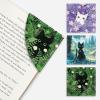 Icycay Axolotls Corner Bookmarks, Cute Leather Book Accessories for Book Lovers, 3 Pcs Reading Book Page Markers for Women Men Student Teacher Girls Boys Kids Retirement Birthday Gifts(Black Cat 03)