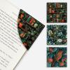 Icycay Axolotls Corner Bookmarks, Cute Leather Book Accessories for Book Lovers, 3 Pcs Reading Book Page Markers for Women Men Student Teacher Girls Boys Kids Retirement Birthday Gifts(Book Shelf)
