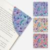 Icycay Axolotls Corner Bookmarks, Cute Leather Book Accessories for Book Lovers, 3 Pcs Reading Book Page Markers for Women Men Student Teacher Girls Boys Kids Retirement Birthday Gifts(Axolotls)