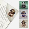 Icycay Axolotls Corner Bookmarks, Cute Leather Book Accessories for Book Lovers, 3 Pcs Reading Book Page Markers for Women Men Student Teacher Girls Boys Kids Retirement Birthday Gifts(Cute Sloth)