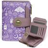 Icycay Highland Cow Small Wallet Women RFID Blocking Bifold, Cute Credit Card Holder, Zipper Coin Pocket, PU Leather, Compact, Travel, 4 ID Window, 14 Card Slots, Western, Cash Purse, Ladies Woman(Gothic Magic)