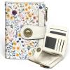 Icycay Highland Cow Small Wallet Women RFID Blocking Bifold, Cute Credit Card Holder, Zipper Coin Pocket, PU Leather, Compact, Travel, 4 ID Window, 14 Card Slots, Western, Cash Purse, Ladies Woman(Floral)