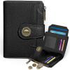 Icycay Highland Cow Small Wallet Women RFID Blocking Bifold, Cute Credit Card Holder, Zipper Coin Pocket, PU Leather, Compact, Travel, 4 ID Window, 14 Card Slots, Western, Cash Purse, Ladies Woman(0 Black)