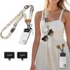 Icycay Phone Lanyard Crossbody, Marble Cell Phone Strap for Around The Neck Adjustable, Anti Theft Cute Lanyard for iPhone Case ID Holder Keys Accessories Travel Essential(Boho Rainbows)