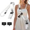Icycay Phone Lanyard Crossbody, Marble Cell Phone Strap for Around The Neck Adjustable, Anti Theft Cute Lanyard for iPhone Case ID Holder Keys Accessories Travel Essential(1 White)