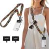 Icycay Phone Lanyard Crossbody, Marble Cell Phone Strap for Around The Neck Adjustable, Anti Theft Cute Lanyard for iPhone Case ID Holder Keys Accessories Travel Essential(Boho Colorful)