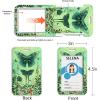 Autism Awareness Lanyards for Id Badges, ID Badge Holder with Silicone Beaded Lanyard Badge Reel Retractable Clip, Cute Lanyard with ID Holder Retractable Keychain Office Name Tag Badge Holder(Green Butterfly)