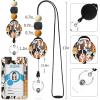 Autism Awareness Lanyards for Id Badges, ID Badge Holder with Silicone Beaded Lanyard Badge Reel Retractable Clip, Cute Lanyard with ID Holder Retractable Keychain Office Name Tag Badge Holder(Dogs)