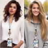 Autism Awareness Lanyards for Id Badges, ID Badge Holder with Silicone Beaded Lanyard Badge Reel Retractable Clip, Cute Lanyard with ID Holder Retractable Keychain Office Name Tag Badge Holder(Dogs)