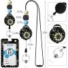 Autism Awareness Lanyards for Id Badges, ID Badge Holder with Silicone Beaded Lanyard Badge Reel Retractable Clip, Cute Lanyard with ID Holder Retractable Keychain Office Name Tag Badge Holder(Moon Sun)