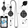 Autism Awareness Lanyards for Id Badges, ID Badge Holder with Silicone Beaded Lanyard Badge Reel Retractable Clip, Cute Lanyard with ID Holder Retractable Keychain Office Name Tag Badge Holder(Stay Positive)