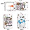 Autism Awareness Lanyards for Id Badges, ID Badge Holder with Silicone Beaded Lanyard Badge Reel Retractable Clip, Cute Lanyard with ID Holder Retractable Keychain Office Name Tag Badge Holder(Coffee)