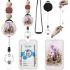 Magic Bottle Gift Bundle Set – 3 Leather Corner Bookmarks & Retractable ID Badge Lanyard | Unique Reading & Office Accessories for Book Lovers, Teachers, Students | Birthday, Retirement Gifts for Wome