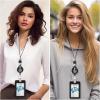 Teacher Retractable Lanyards for Id Badges, Forest ID Holder with Silicone Beaded Lanyard Badge Reel Retractable, Cute Name Tag Work Office Supplies for Men Women Teacher Gifts(Skeleton Skull Book)